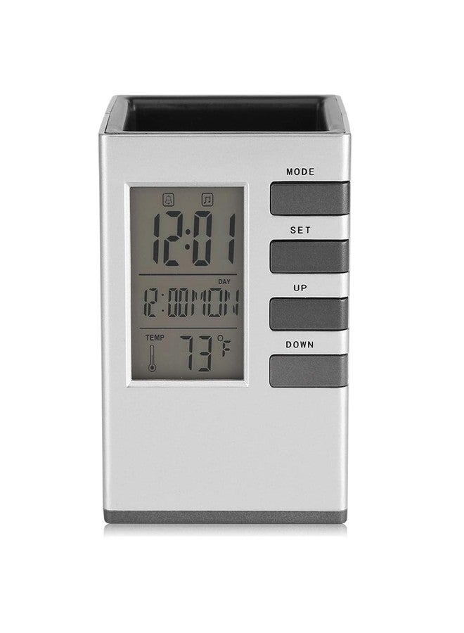 NXZ Table Desk Pen Holder Digital Clock for Home and Office Decor, Digital Clock for Study Room - Image 1